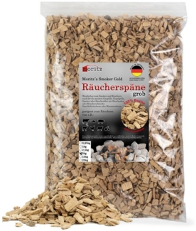 Moritz Räucherbox 5kg Räucherspäne Buche grob 6 -12 mm Räucher Mehl Späne für Schnecke Sparbrand Spirale Fisch Fleisch