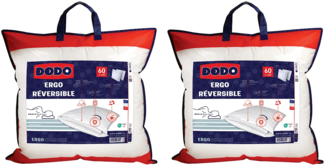 Anti-Milben-Kopfkissen DODO 2er-Set - ergonomisch - Memory Schaum - 60 x 60 cm - COEUR ADAPT