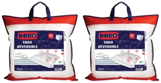 Anti-Milben-Kopfkissen DODO 2er-Set - ergonomisch - Memory Schaum - 60x60 cm - COEUR ADAPT