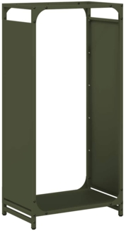 vidaXL Brennholzregal Olivgrün 44x28x90 cm Kaltgewalzter Stahl 864210