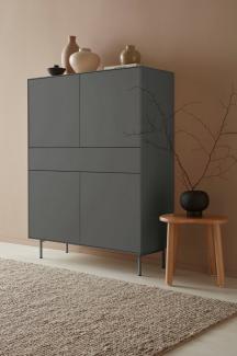 LeGer Home by Lena Gercke Highboard Essentials, Höhe: 144cm, MDF lackiert, Push-to-open-Funktion