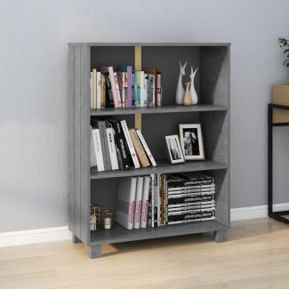 vidaXL Bücherschrank HAMAR Dunkelgrau 85x35x112 cm Massivholz Kiefer 340486