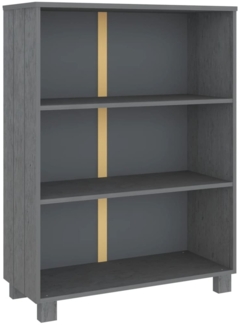 vidaXL Bücherschrank HAMAR Dunkelgrau 85x35x112 cm Massivholz Kiefer 340486