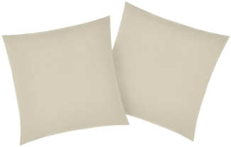 Home affaire Kissenbezüge Luisa, (2 Stück), aus 100% Baumwolle, mit Reißverschluss, atmungsaktiv, uni