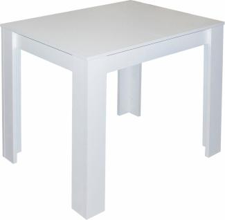 Esstisch Bull 0567 80x60 weiss matt B H T 80 120 x 75 x 60 cm