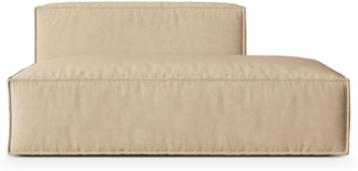 Micadoni Modul Nuria 3-Sitzer Rechts Samt Nude