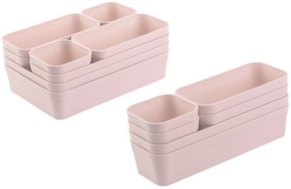 Engelland Schubladeneinsatz Schubladen-Organizer (Vorteils-Set, 14 St, individuelle Anordnung, passend für alle gängigen Schubladen), BPA-frei, spülmaschinengeeignet, gefrierschrankgeeignet