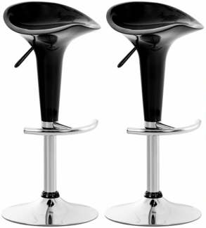 Barhocker Hocker 2er Set - Nr 120 - Kunstoff Schwarz