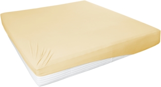 Vario Jersey-Spannbetttuch pfirsich, 100 x 200 cm