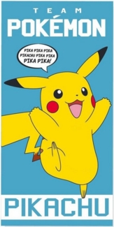 Pokémon Kinderhandtuch Baumwoll-Strandtuch Farbenfrohes Poolhandtuch, 70cm x 140cm