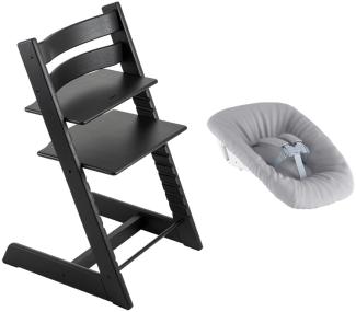 Stokke 'Tripp Trapp' Hochstuhl, oak black, höhenverstellbar, Buche, inkl. Newborn Set™