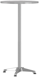 vidaXL Outdoor-Bartisch Höhenverstellbar Ø59,5x70/114,5 cm Aluminium 4007198