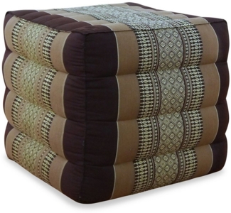 livasia Polsterhocker Würfelkissen - 40 x 40 x 40 cm - Sitzwürfel, Kapok, vegan, handgefertigt