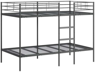 vidaXL Etagenbett ohne Matratze Schwarz 107x203 cm Stahl 42000325