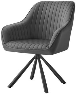 SONGMICS Esszimmerstuhl Esszimmerstuhl, Küchenstuhl, Sessel drehbar (1 St), Küchenstuhl drehbar, Stahlbeine, Samt, Polsterstuhl mit Armlehnen