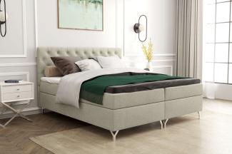 99rooms Scarlett Boxspringbett 160x200 cm Webstoff MALMO_NEW Beige