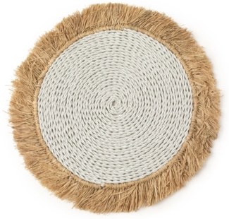 Das Seagrass-Raffia-Platzset - Weiß Natur - Weiß Natur - 45x45x1cm