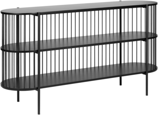 Regal mit 2 Ebenen BIRSON 80 cm Schwarz