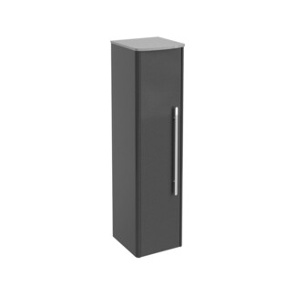 Lanzet CLASSICO Midischrank, Anthrazit/Grau-Metallic, links