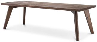 Casa Padrino Luxus Massivholz Esstisch Braun 280 x 110,5 x H. 76 cm - Rechteckiger Eichenholz Küchentisch - Massivholz Esszimmer Möbel - Luxus Qualität