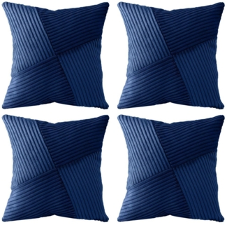 Amilian Kissenhüllen - 4er Set Kissenbezug, Kissenbezüge - Zierkissenbezüge, (4 Stück), 40x40 cm, Kissenhülle für Sofakissen, Dekokissen, Zierkissen, Kissen