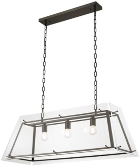 Casa Padrino Kronleuchter Bronze 100 x 40 x H. 36 cm - Luxus Wohnzimmer Möbel