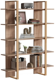 Tribesigns Bücherregal 5-stöckiges offene Etagere-Display, Büroregal für Wohnzimmer