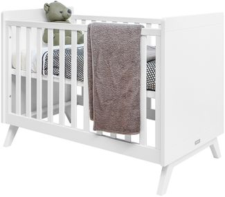 Bopita Anne Babybett 60x120 cm – Weiß Weiß - Material: MDF / Buche - Babypark. de