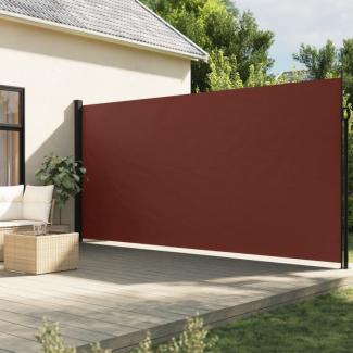 vidaXL Seitenmarkise Ausziehbar Braun 220x500 cm 4004479