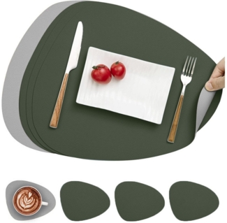 Coonoor Platzset Tischset, Kunstleder, abwischbar, (4-St)