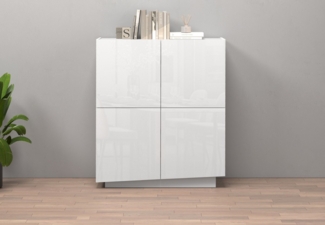 INOSIGN Highboard VELA, Highboard, Höhe 120 cm,Design mit schrägen Türen (1 St), Made in Italy, Maße-B/T/H: 100 x 35 x 120,hohes Sideboard,Anrichte,Kommode