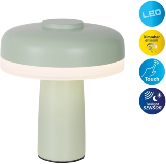 näve LED Tischleuchte Pilu, Dimmfunktion, USB-Ladefunktion, LED wechselbar, Warmweiß, Akku, inkl. USB-Kabel 80cm, stufenweise dimmbar per Berührungssensor