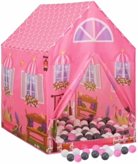 vidaXL Kinder-Spielzelt mit 250 Bällen Rosa 69x94x104 cm 3107750