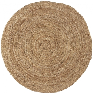 Ib Laursen - Teppich Läufer Wohnraum Rund D 90cm Jute Natur 65012-30