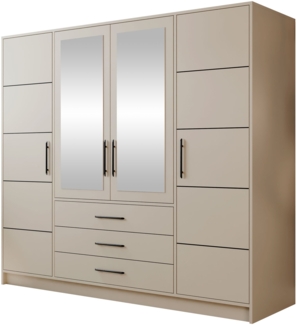 Drehtürenschrank Bado 4D (Farbe: Cashmere)