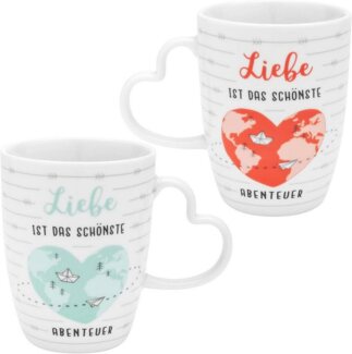 Tassen-Set Kaffeetasse Sheepworld Geschenkbox Hochzeitsgeschenk Abenteuer 48075