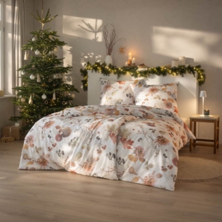Estella Flanell Bettwäsche Autumn Foliage 4470-325 Blätter 135x200