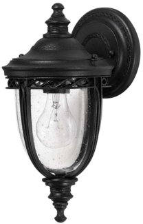 Außenleuchte, Wandlampe, Laterne, Schwarz, H 32 cm