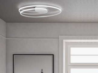 WOFI Nia 762 LED Deckenleuchte weiß 1900lm mit Stepdimmer 61 x 36 x 4 cm