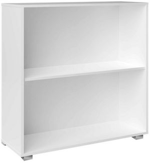 Standregal Bücherregal Wandregal Aktenregal Büroregal Ordner Bücher Regal Holz mit und ohne Türen 2 Fächer Weiß