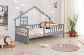 Hausbett Bodenbett "Loki" 90x200 Kiefer Massiv