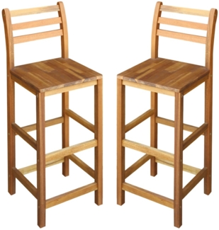 Barhocker 2 Stk. Massivholz Akazie [44130]