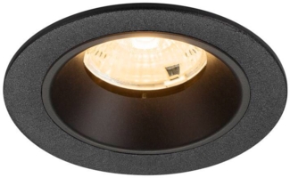 SLV NUMINOS® S, Deckeneinbauleuchte, 3000 K, 55°, IP20, rund, schwarz - Wand- und Deckenleuchten