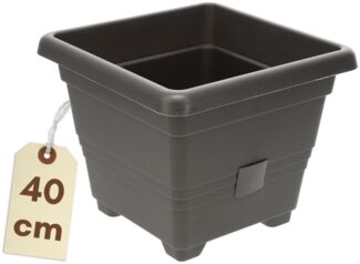 Pflanzkübel Groß Außen Pflanzkübel Rechteckig Blumenkübel Groß Blumenkübel Outdoor Balkon Kübel Blumentopf mit Bewässerungssystem Blumenkasten 40 Anthrazit