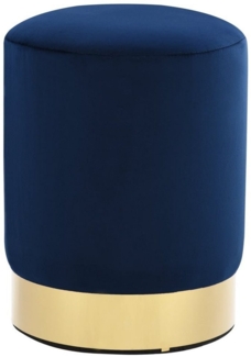 vidaXL Hocker Blau und Golden Samt 28 x 36 cm 249833