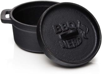 BBQ-Nerd Gusseisentopf Mini Dutch Oven - 1 Stück- 11x5 cm