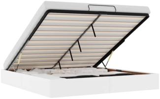 vidaXL Ottoman-Bett ohne Matratze Weiß 160x200 cm Kunstleder 3310810