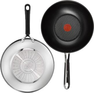 Tefal J90924 Jamie Oliver Wokpfanne 28 cm 3 tlg - Wok Induktionsgeeignet Antihaft