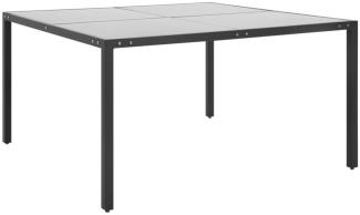 vidaXL Gartentisch Anthrazit 130x130x72 cm Stahl und Glas 313093