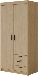 Kleiderschrank Elena 2D3S (Farbe: Geölte Eiche, ohne Schrankaufsatz)